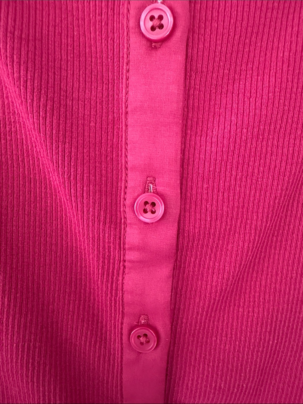 J. Crew Raspberry Button-Front Short Sleeve Top - Picture 2 of 5